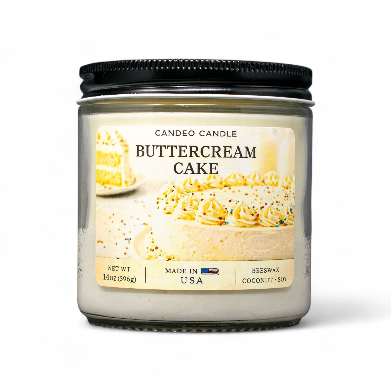 Buttercream Cake, 14oz Soy Candle Jar