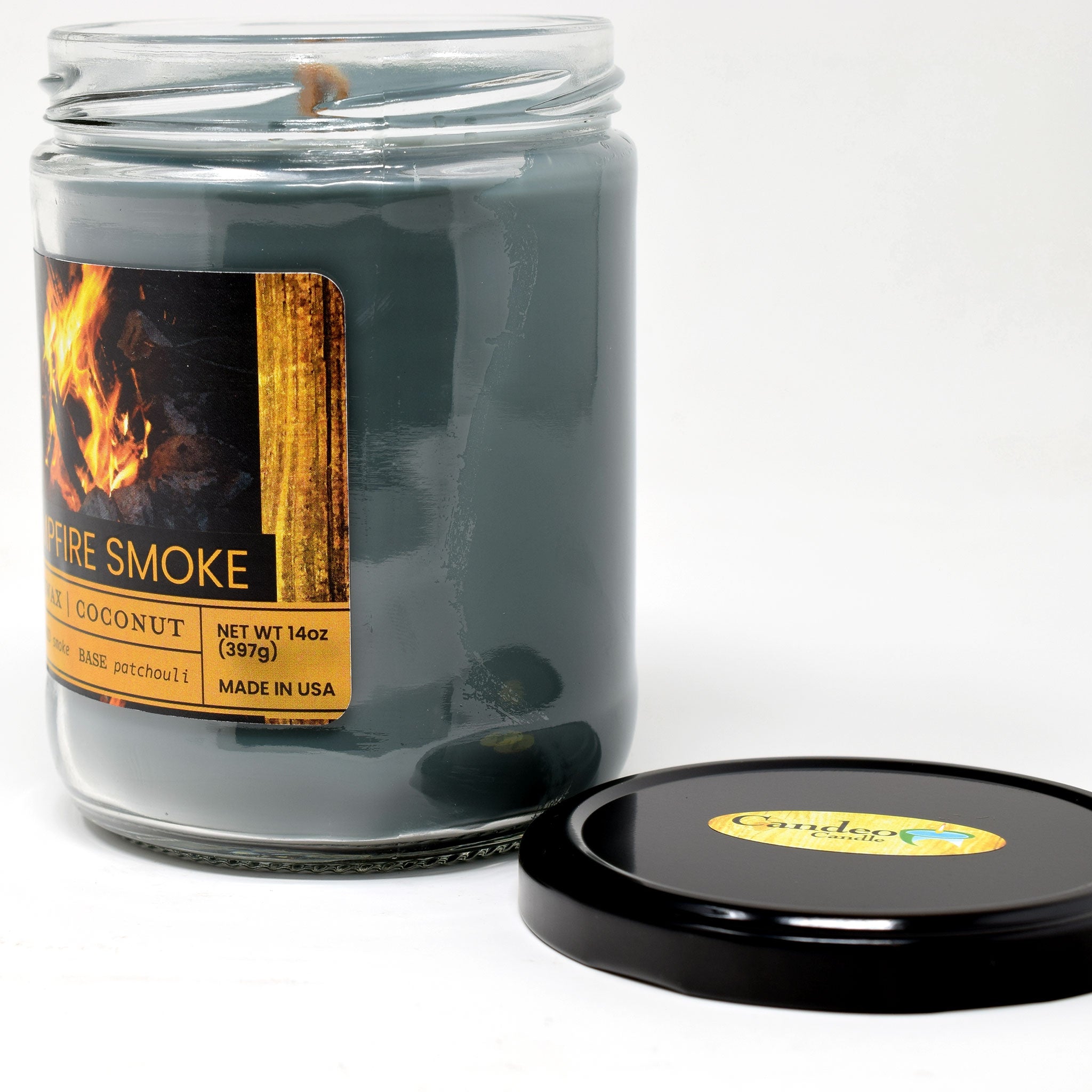 Campfire Smoke, 14oz Candle Jar