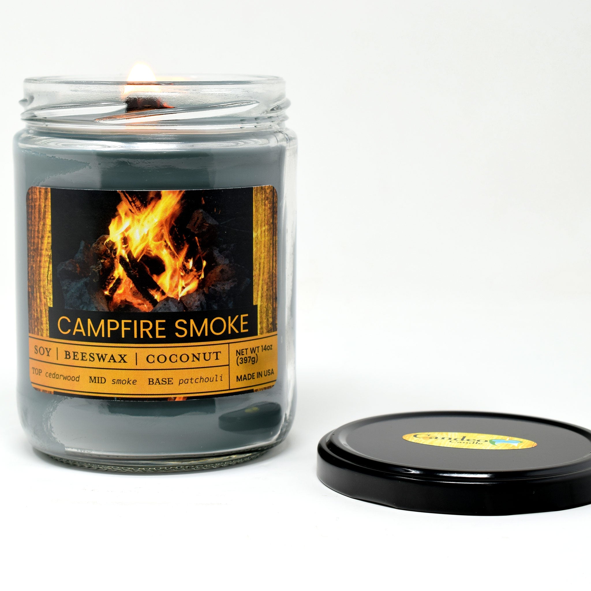 Campfire Smoke, 14oz Candle Jar