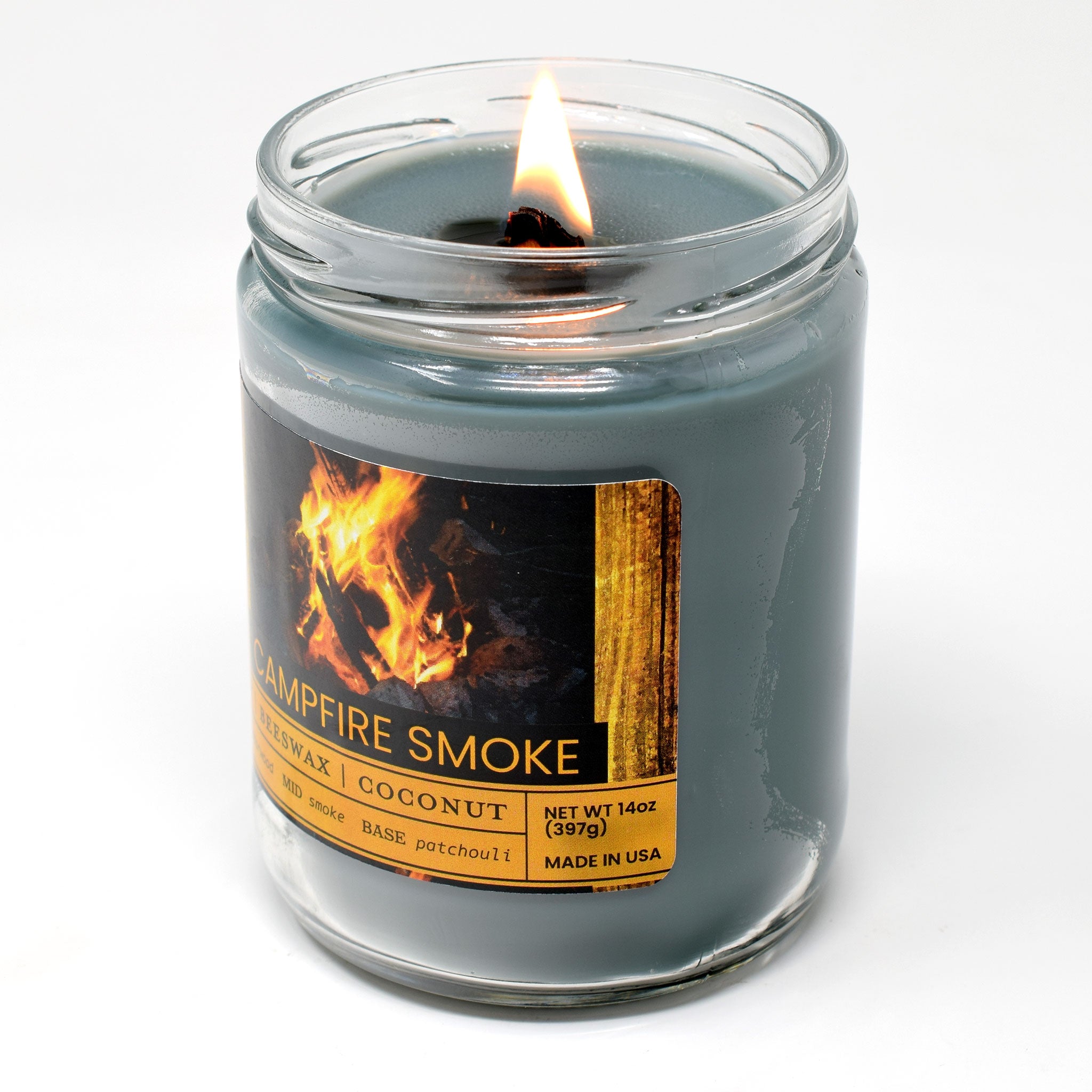 Campfire Smoke, 14oz Candle Jar