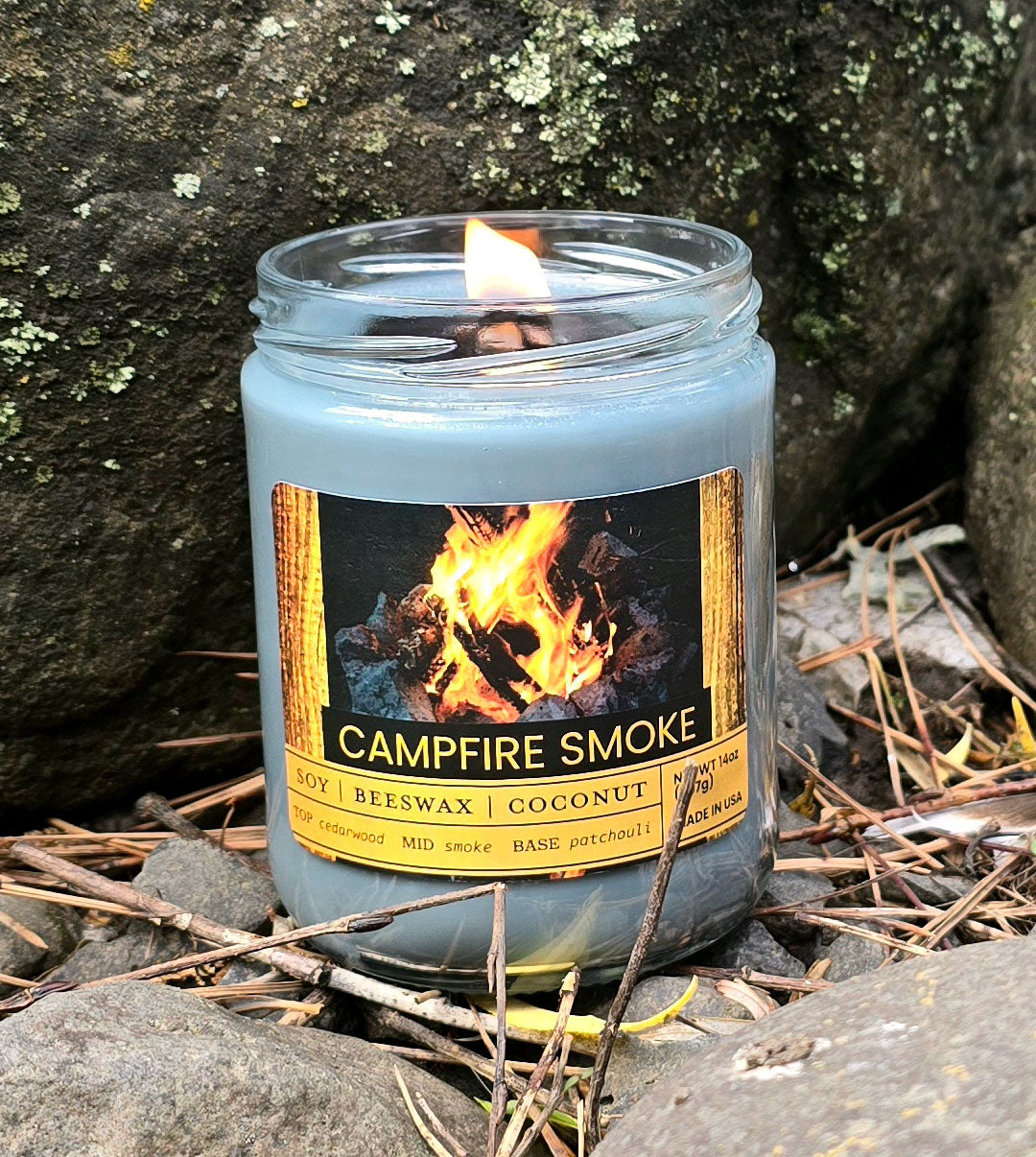 Campfire Smoke, 14oz Candle Jar