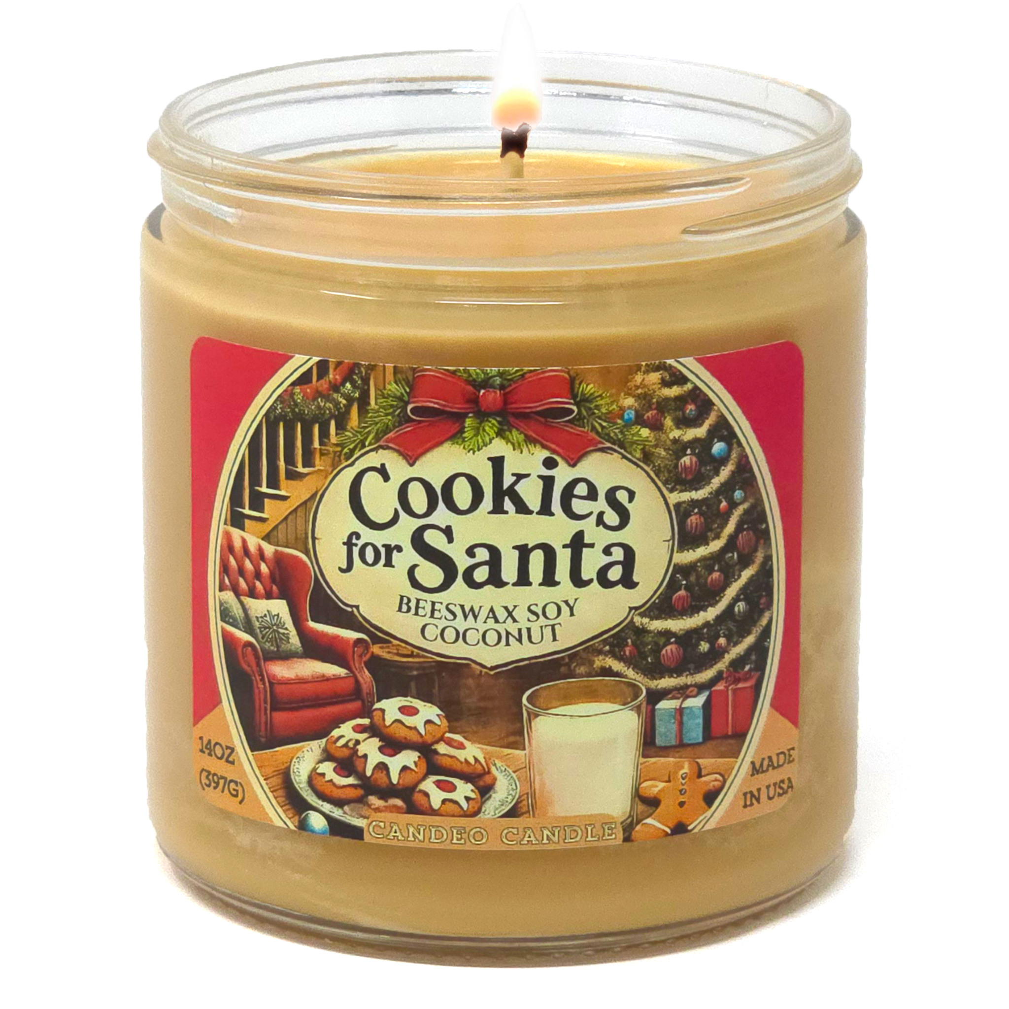 Cookies for Santa, 14oz Soy Candle Jar