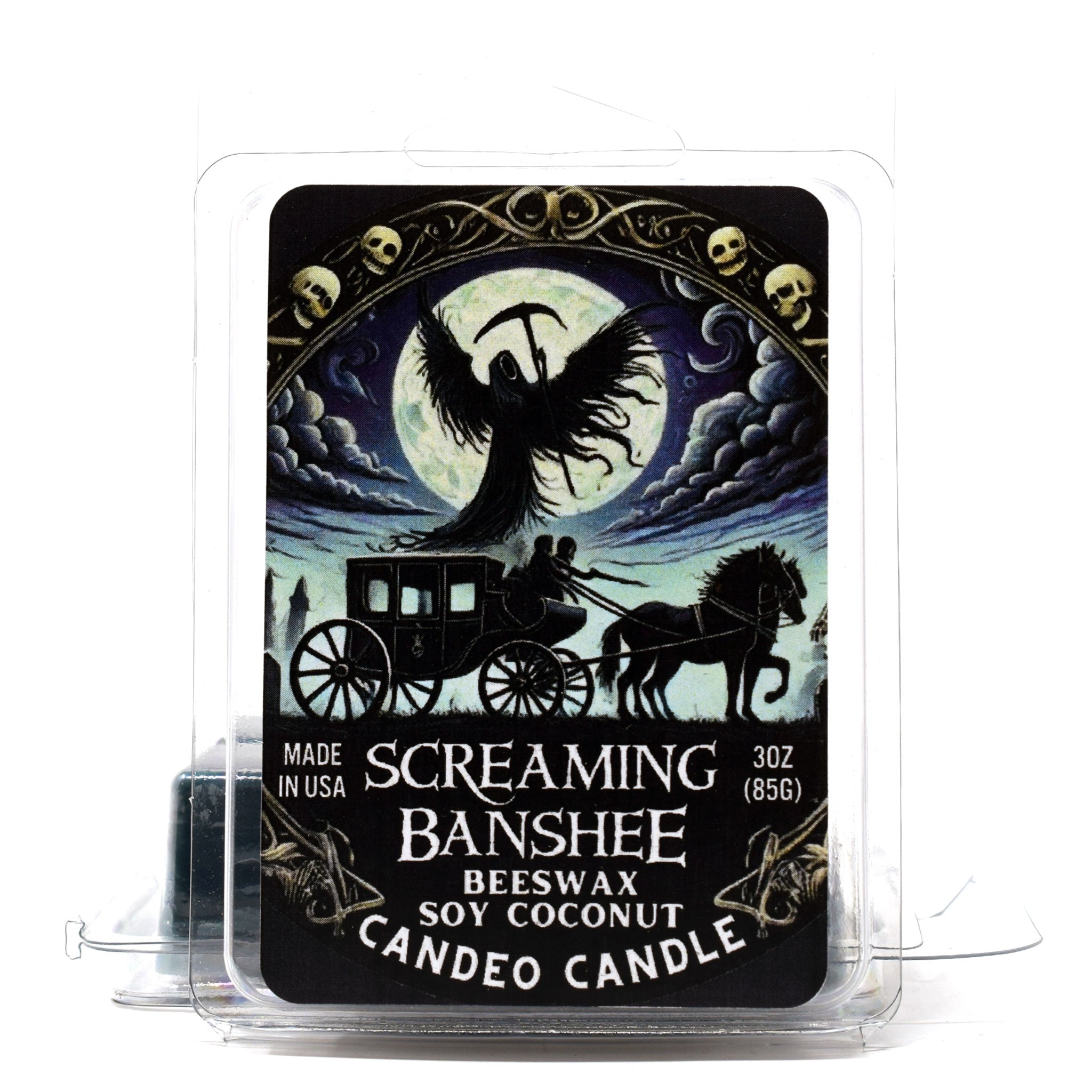 Screaming Banshee, Soy Melt Cubes, 2-Pack, Made with Soy Beeswax and Coconut, Halloween