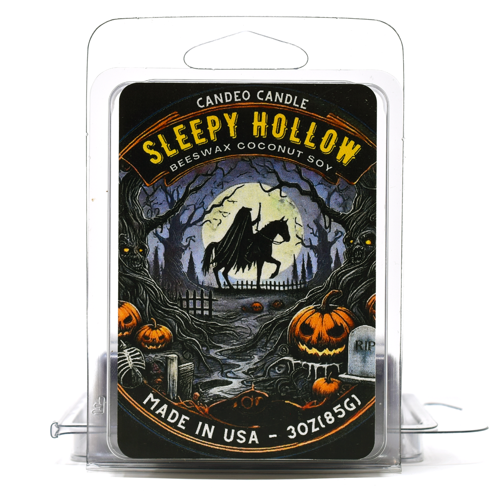 Sleepy Hollow, Soy Melt Cubes, 2-Pack, Made with Soy Beeswax and Coconut, Halloween