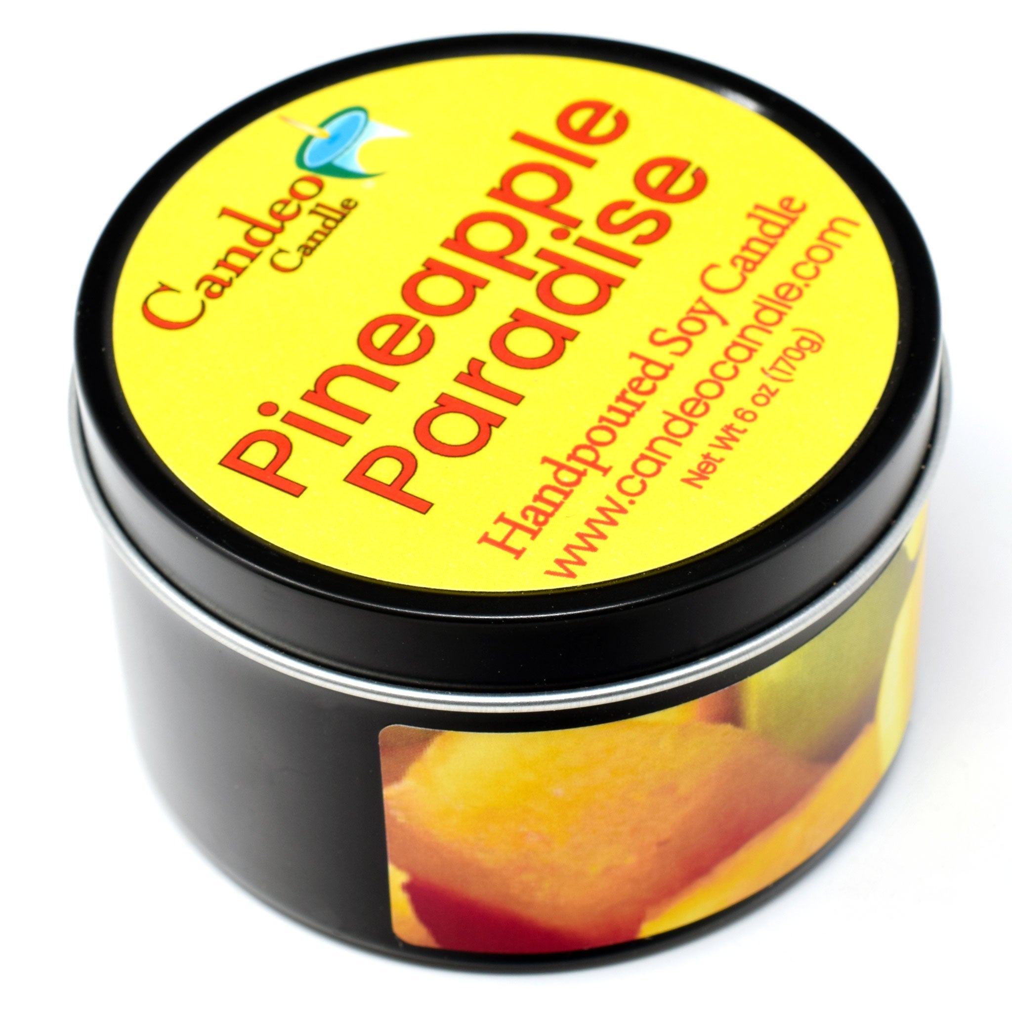 Pineapple Paradise, 6oz Soy Candle Tin - Candeo Candle