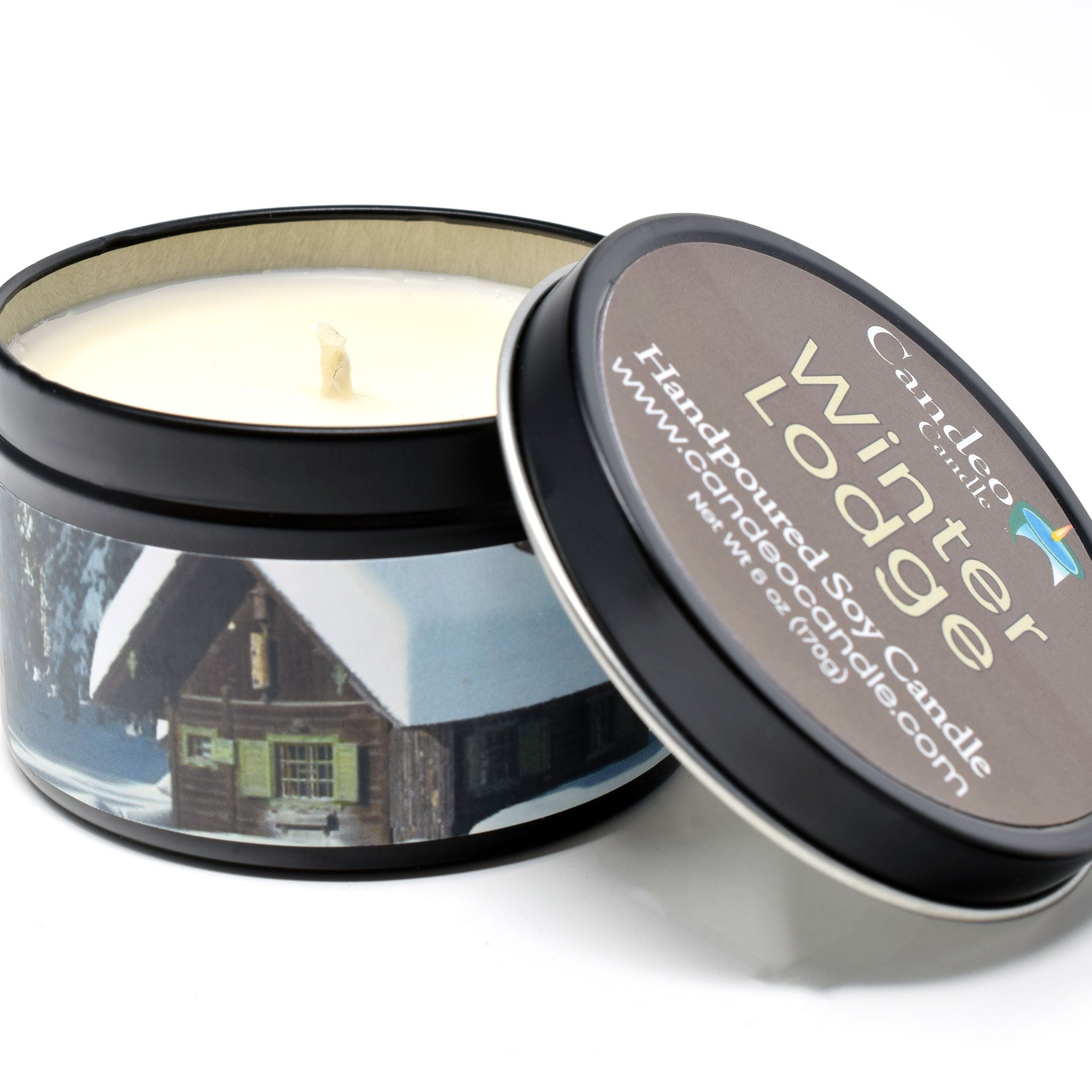 Winter Lodge, 6oz Soy Candle Tin - Candeo Candle