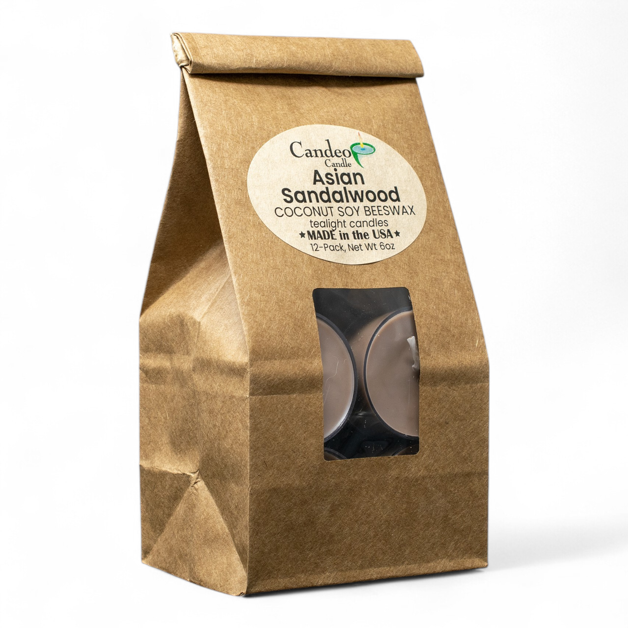 Asian Sandalwood, Soy Tea Light 12-Pack