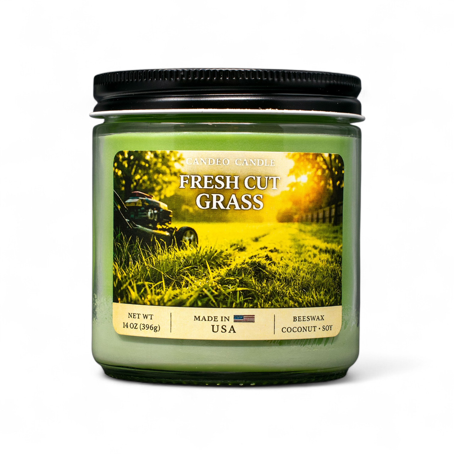 Fresh Cut Grass, 14oz Soy Candle Jar